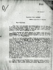 Réponse du pasteur Jean Bianquis à Ernest Mabille
Juillet 1917, page 1